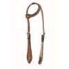 Western Rawhide Jim Taylor Performance Infinity Tear Drop One Ear Headstall - Two Tone Brown