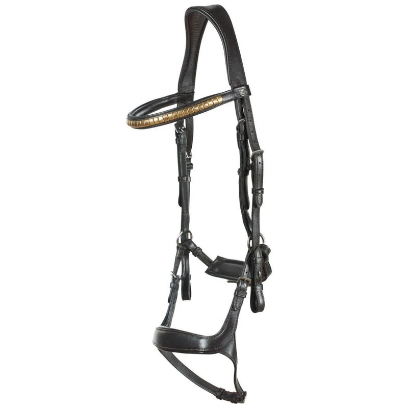 Horze Stewart Anatomical Bridle - Dark Brown 1 Horze Stewart Anatomical Bridle - Dark Brown