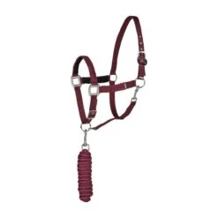 Horze Chicago Halter And Lead Rope - Wine Red/Violet Quartz Purple