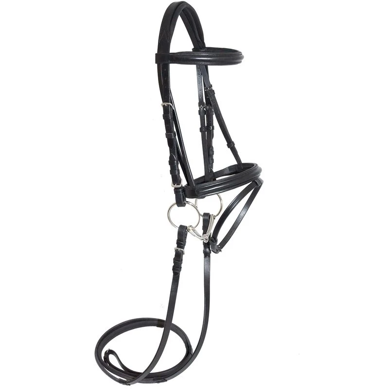 Nunn Finer Charlotte Flash Dressage Bridle - Black 1 Nunn Finer Charlotte Flash Dressage Bridle - Black