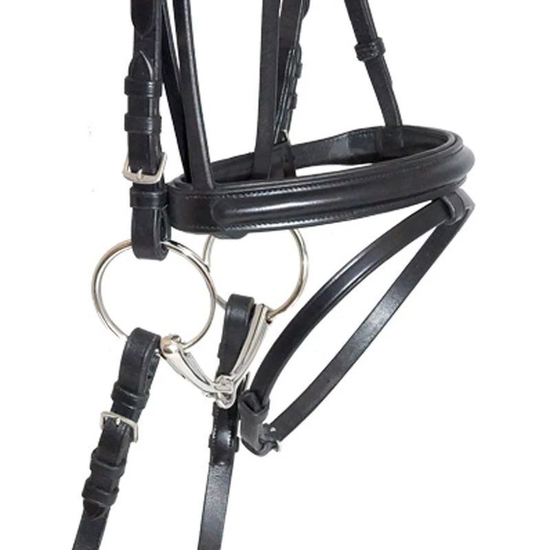 Nunn Finer Charlotte Flash Dressage Bridle - Black 2 Nunn Finer Charlotte Flash Dressage Bridle - Black - Image 2