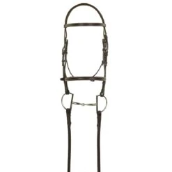 Aramas Plain Raised Bridle W/Lace Reins - Chocolate