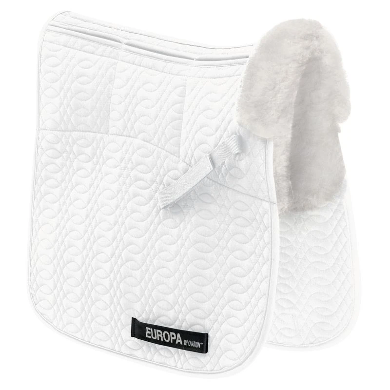 Ovation Europa Oversize Six Shim Dressage Pad - White/White 1 Ovation Europa Oversize Six Shim Dressage Pad - White/White