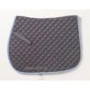 Centaur Imperial Quilted Close Contact Saddle Pad - Grey W/ Lt Blue