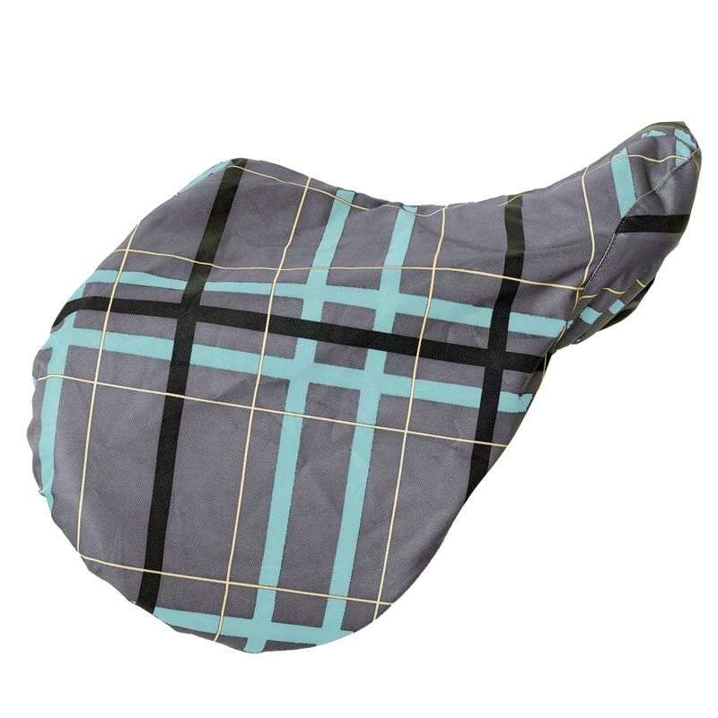 Pessoa Alpine 1200D Saddle Cover - Clay/Teal Plaid 1 Pessoa Alpine 1200D Saddle Cover - Clay/Teal Plaid
