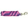 Western Rawhide 10' Poly Lead W/Solid BrassBolt Snap - Purple/Hot Pink