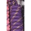 Western Rawhide 1/4" Fashion Check Rope Halterw/Lead - Purple/Gold