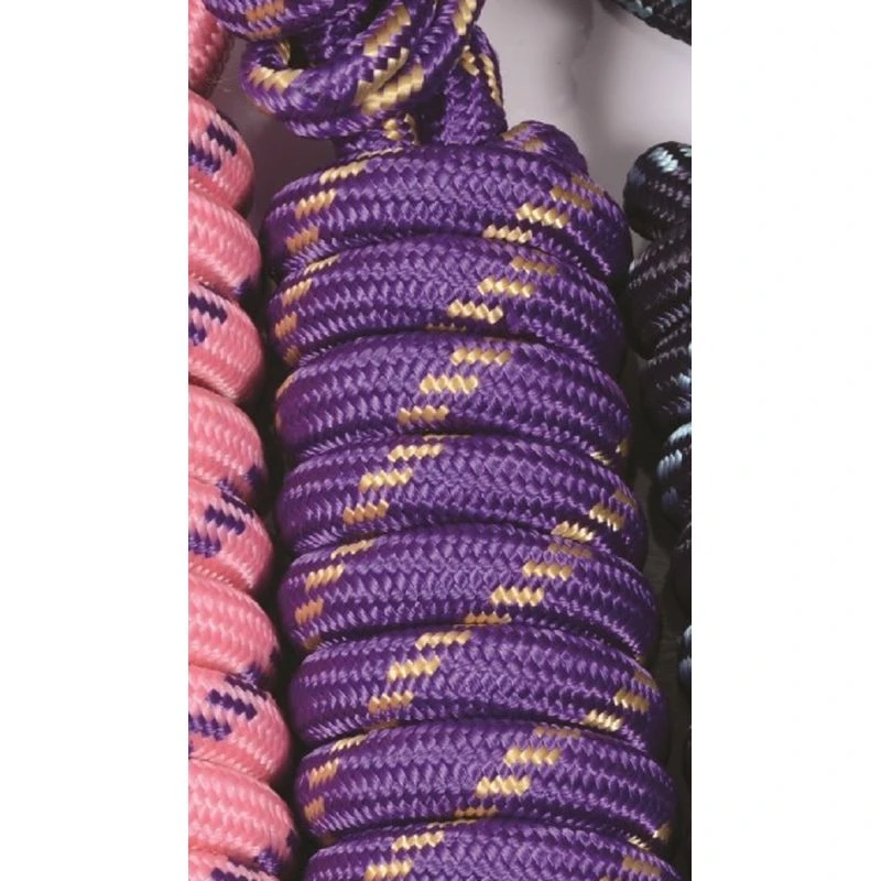 Western Rawhide 1/4" Fashion Check Rope Halterw/Lead - Purple/Gold 1 Western Rawhide 1/4" Fashion Check Rope Halterw/Lead - Purple/Gold
