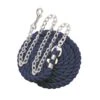 Perri's 1/2" Cotton Solid Color Lead W/Chain - Navy