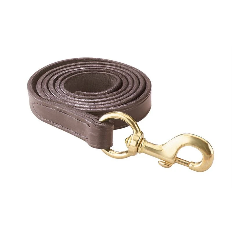 Perri's Leather Lead W/Snap - Havana/Brass 1 Perri's Leather Lead W/Snap - Havana/Brass