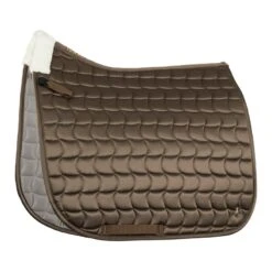 Horze Houston Fleece Wither Dressage Saddle Pad - Bison Dark Brown
