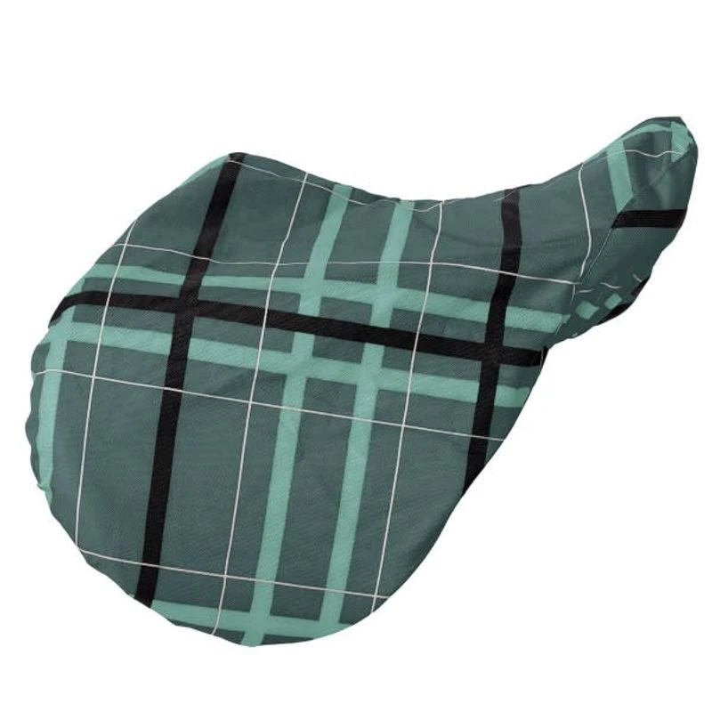Pessoa Alpine 1200D Saddle Cover - Basil Green/Black Plaid 1 Pessoa Alpine 1200D Saddle Cover - Basil Green/Black Plaid