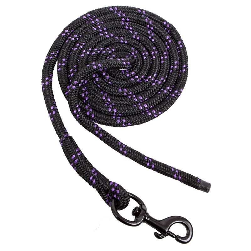 Blocker 10' Lead Rope - Black/Purple 1 Blocker 10' Lead Rope - Black/Purple