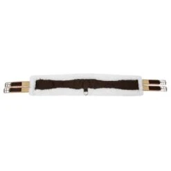 CoolBack Contoured Girth W/Double Elastic - Brown/White