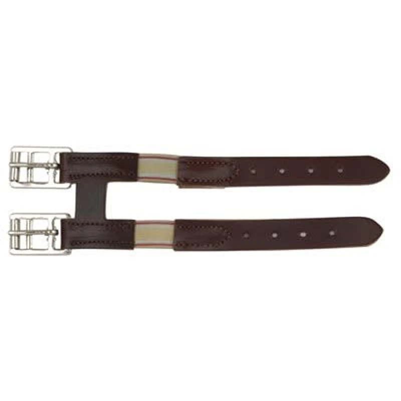 Perri's Leather Girth Extender W/Elastic - Brown 1 Perri's Leather Girth Extender W/Elastic - Brown