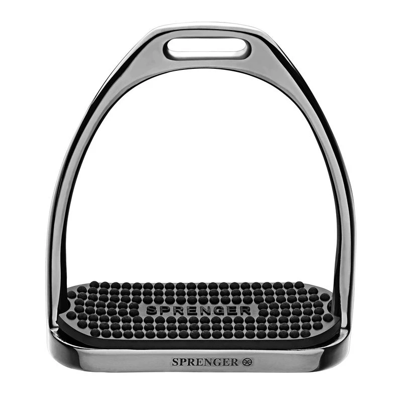 Herm Sprenger Fillis Stirrups - Anthracite/Black Pad 1 Herm Sprenger Fillis Stirrups - Anthracite/Black Pad