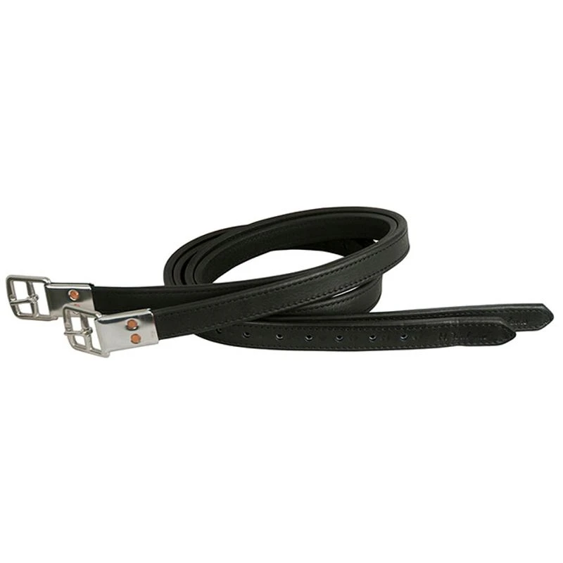 M. Toulouse Double Leather Stirrup Leathers - Black 1 M. Toulouse Double Leather Stirrup Leathers - Black