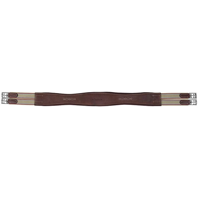 M. Toulouse Contour Shaped Padded Leather Girth - Chocolate 1 M. Toulouse Contour Shaped Padded Leather Girth - Chocolate