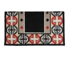 Western Rawhide Country Legend Crosses New Zealand Wool Standard Show Blanket - Red/White/Tan