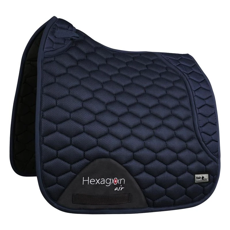 Fair Play Hexagon Air Mesh Dressage Saddle Pad - Navy 1 Fair Play Hexagon Air Mesh Dressage Saddle Pad - Navy